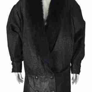 Women 1980 Black Suede Leather Jacket