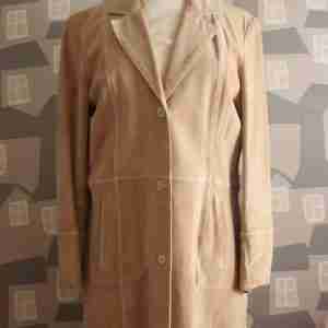 Women Vintage 90's Beige Coat