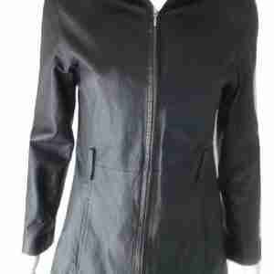 Womens Pelle Leather Black Jacket