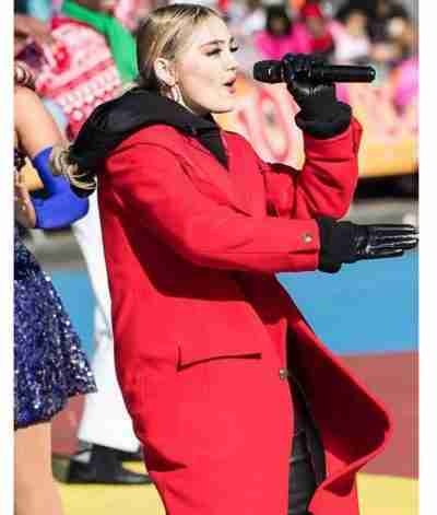100th Thanksgiving Meg Donnelly Red Wool Coat