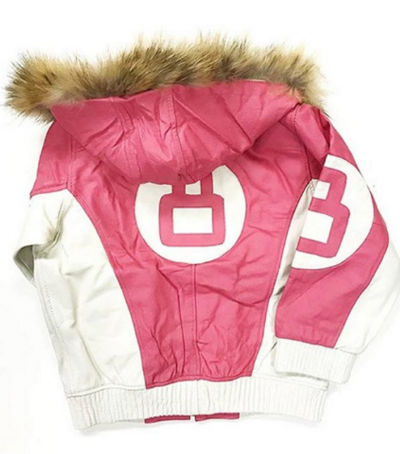 8 Ball Pink Leather Jacket