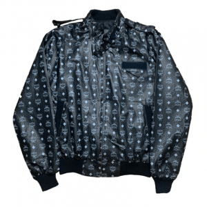 80s Monogram Leather Black Jacket