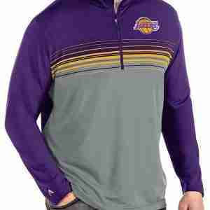 Antigua Los Angeles Lakers PurpleGold Pace Pullover Jacket