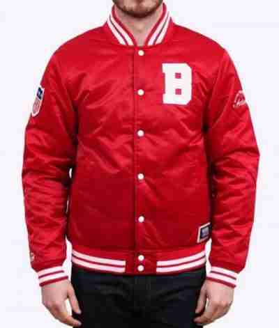 BBC Bomber Red Satin Jacket