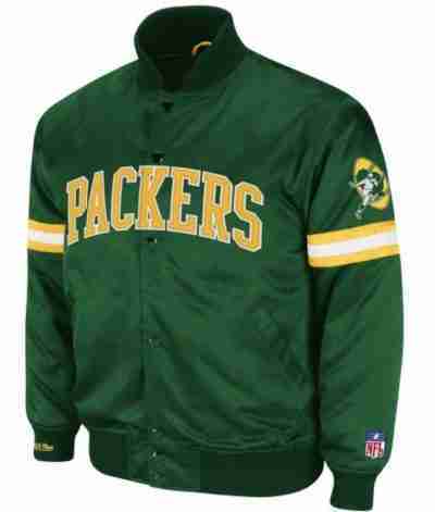 Backup Bay Packers Green Satin Jacket