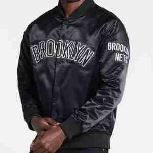 Brooklyn Nets Big Logo Satin Jacket
