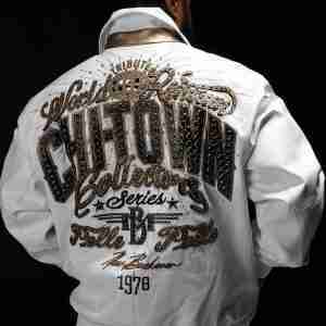 Chi-Town Pelle Pelle White Leather Jacket