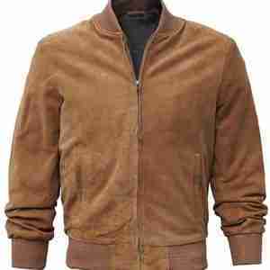 Chris Brown Suede Bomber Jacket
