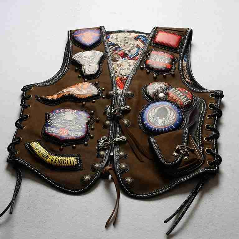 Dark Brown Horsehide Biker Vest Movie Leather Jackets