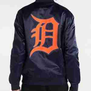 Detroit Tigers Big Logo Satin Jacket