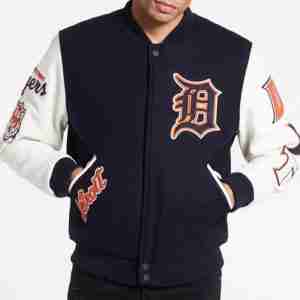 Detroit Tigers Logo Varsity Jacket