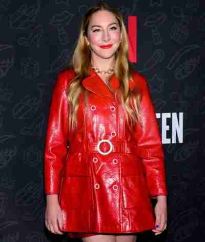 Este Haim AJ and the Queen Premiere Red Coat