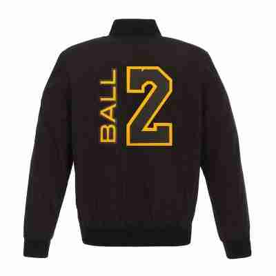 Fanatics Branded Lonzo Ball Los Angeles Lakers Bomber Jacket - Image 2