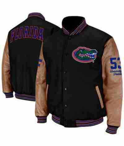 Florida Gators Varsity Letterman Brown Jacket