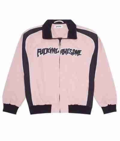 Fucking Awesome Varsity Pink and Black Cotton Jacket