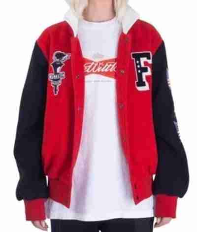 Full Send Nelk Boys F Letterman Red Jacket