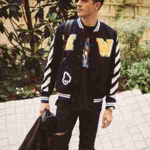 G-EAZY Black and White Varsity Jacket