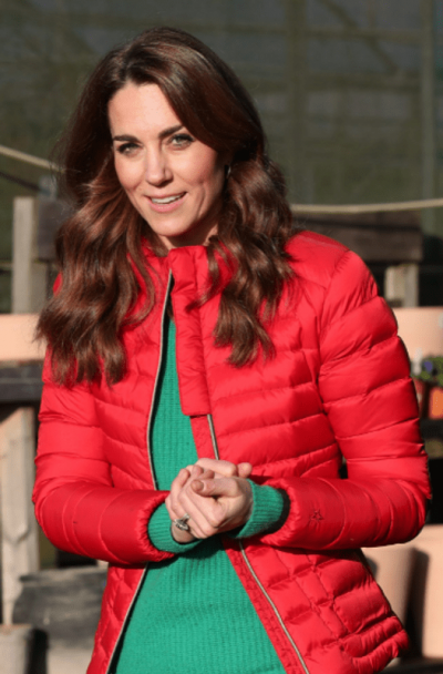 Kate Middleton Red Puffer Coat