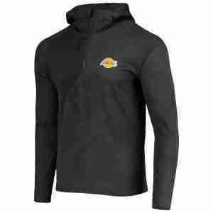 Levelwear Los Angeles Lakers Black Camo Quarter-Zip Hoodie