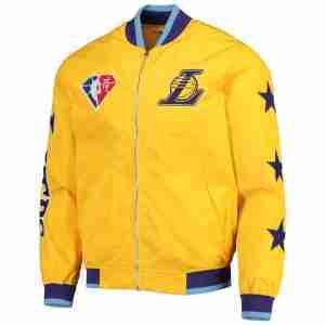 Los Angeles Lakers Gold City Edition Bomber Full-Zip Jacket