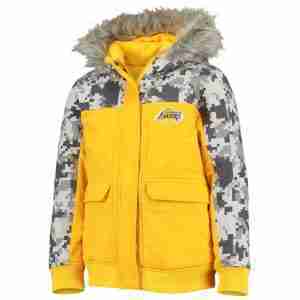 Los Angeles Lakers Youth Gold Playmaker Camo Jacket