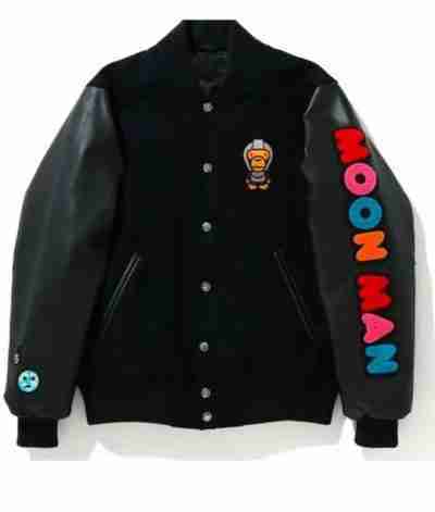Men Moon Man Kid Cudi X Varsity Jacket