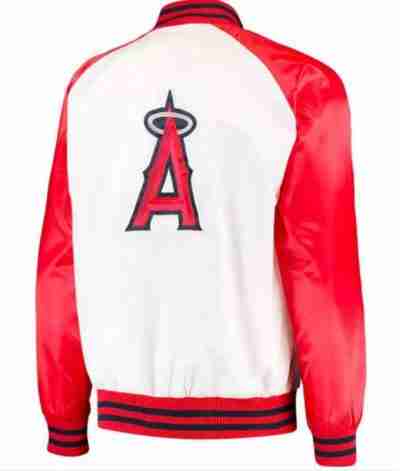 Men’s Red and White Los Angeles Angels Jacket