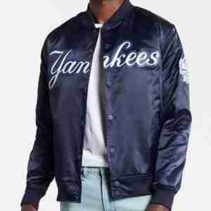 New York Yankees Big Logo Satin Jacket