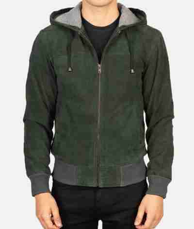 Paul Suede Hooded Jacket