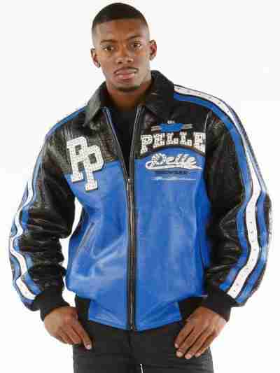 Pelle Pelle Black & Blue Leather Jacket