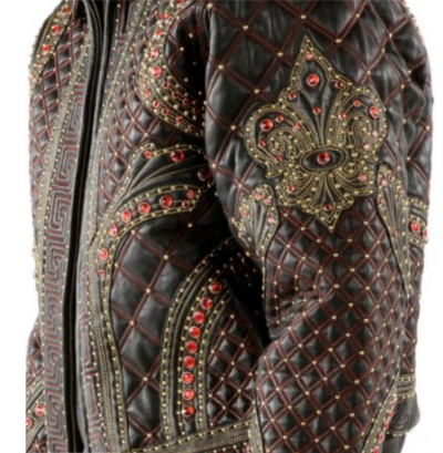 Pelle Pelle Mens Monarch Rust Burnish Burgundy Jacket