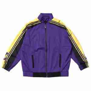 Qore Los Angeles Lakers Womens Purple Throwback Team Jacket