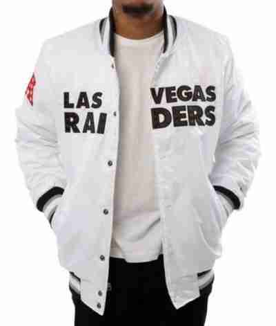 Raiders Las Vegas Back Shield Bomber Jacket