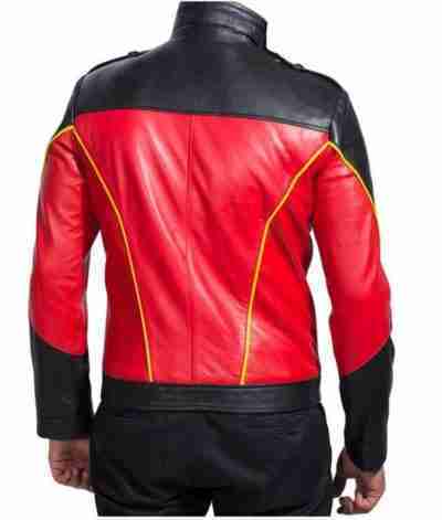 Robin Batman Red and Black Leather Jacket