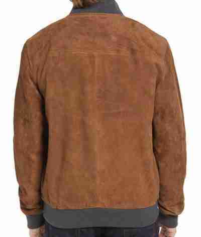 Simon Suede Bomber Brown Jacket