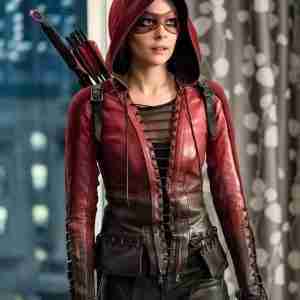 Speedy Willa Holland Thea Queen Red Leather Jacket