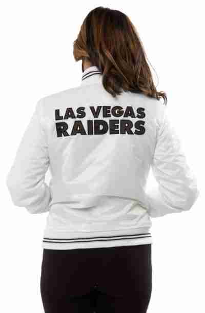 Starter Las Vegas Raiders White Polyester Jacket