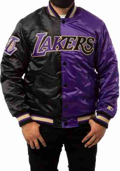 Starter Los Angeles Lakers Purple Polyester Jacket