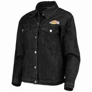 The Wild Collective Los Angeles Lakers Womens Denim Jacket