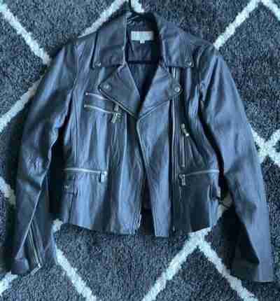 Women Pelle Leather Motorcycle Jacket