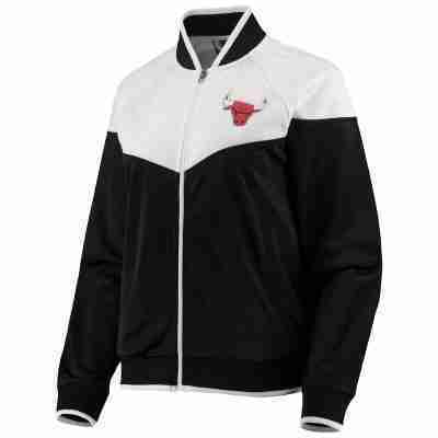 Womens Carl Banks Chicago Bulls Wildcard Rhinestone Raglan Jacket