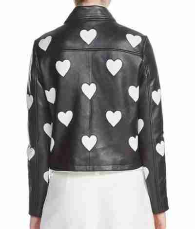 Womens Maje Heart Biker Jacket