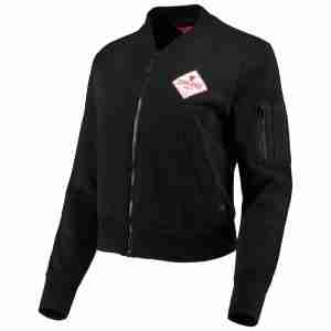 Womens Sportiqe Black Chicago Bulls Ice Bomber Jacket