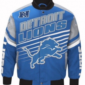 Authentic Detroit Lions Cotton Twill Varsity Jacket