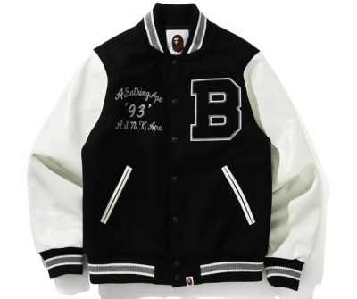 Bape Varsity Black & White Jacket