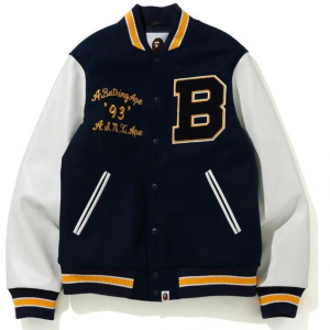 Bape Varsity Navy Jacket