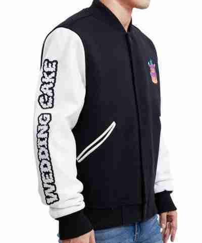 Black & White Cake Varsity Jacket