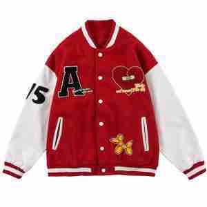 Broken Heart Varsity Red Jacket