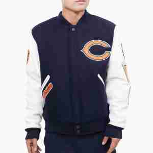 Chicago Bears Logo Varsity Jacket