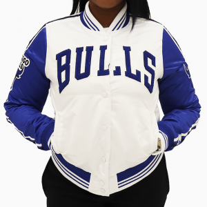 Chicago Bulls NBA Satin Blue Jacket